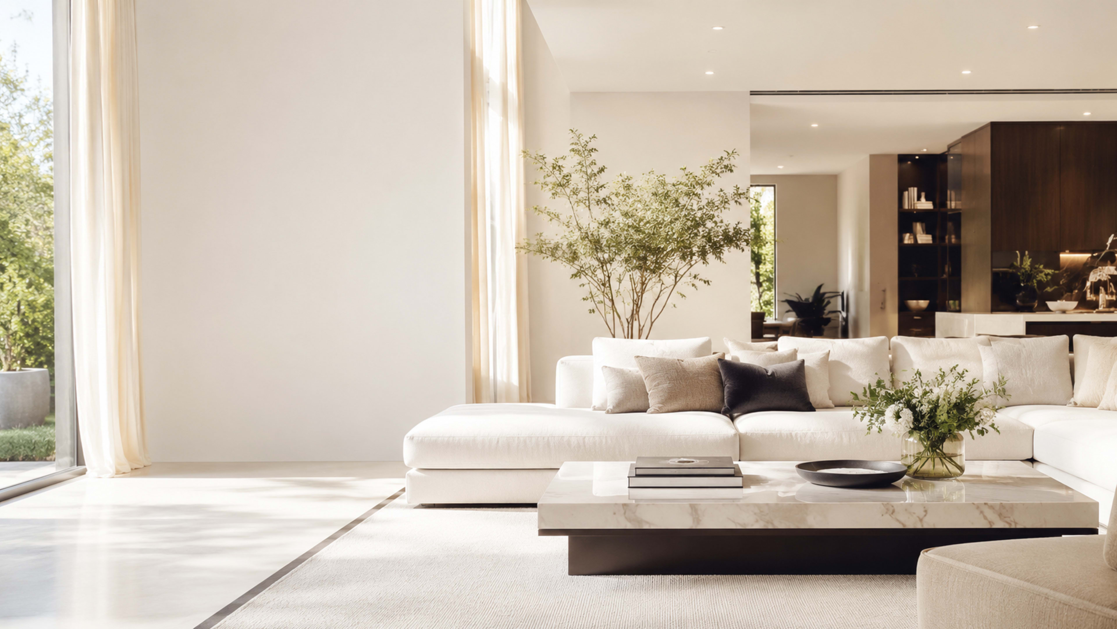 Bright professionally cleaned living room with a fresh modern finish