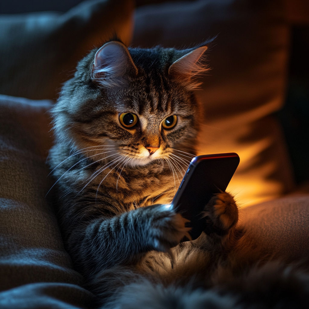 Old hands holding a smartphone
