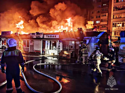 В Ставрополе произошел пожар площадью 800 кв. метров на улице Доваторцев