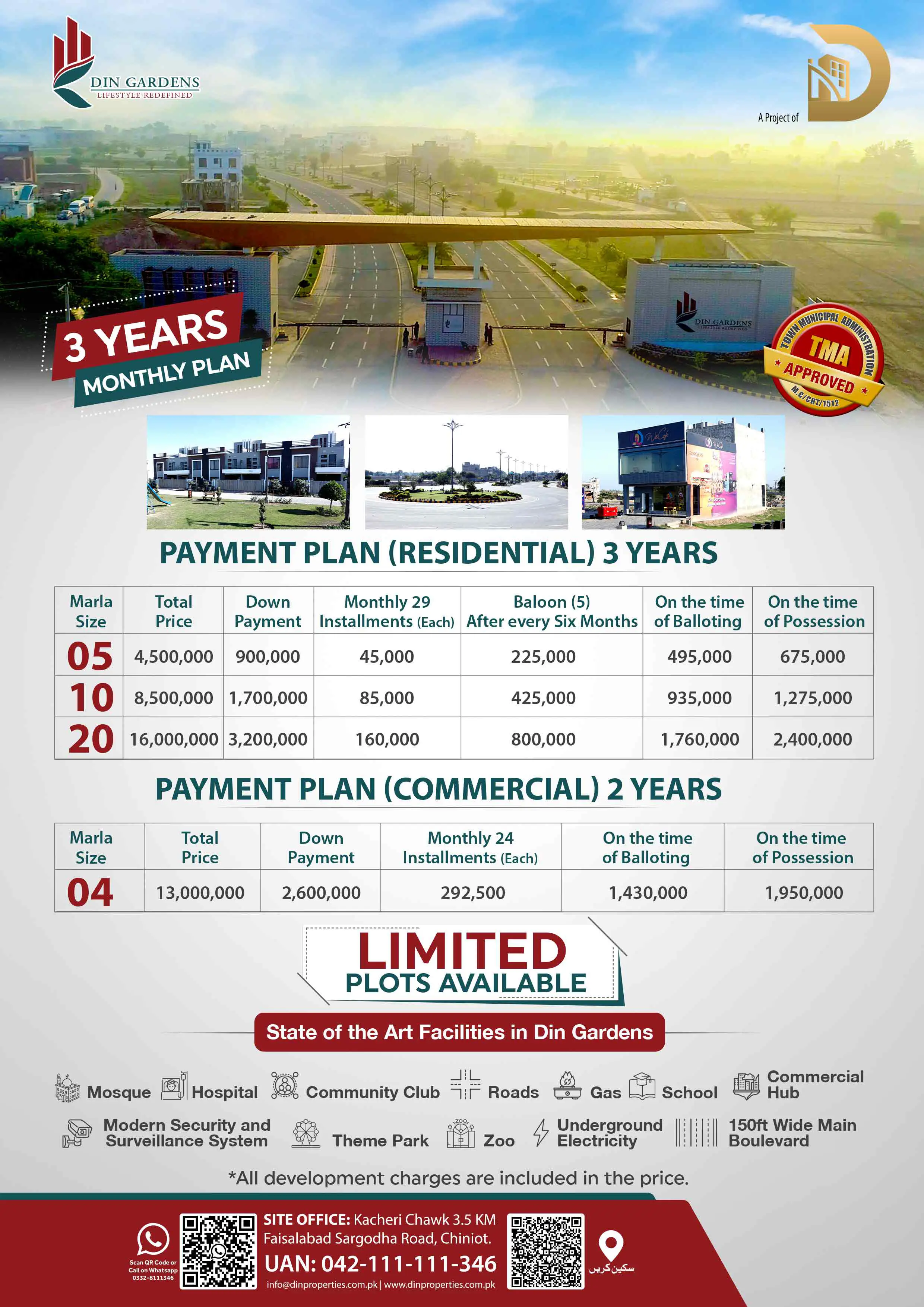din properties residential payment plan