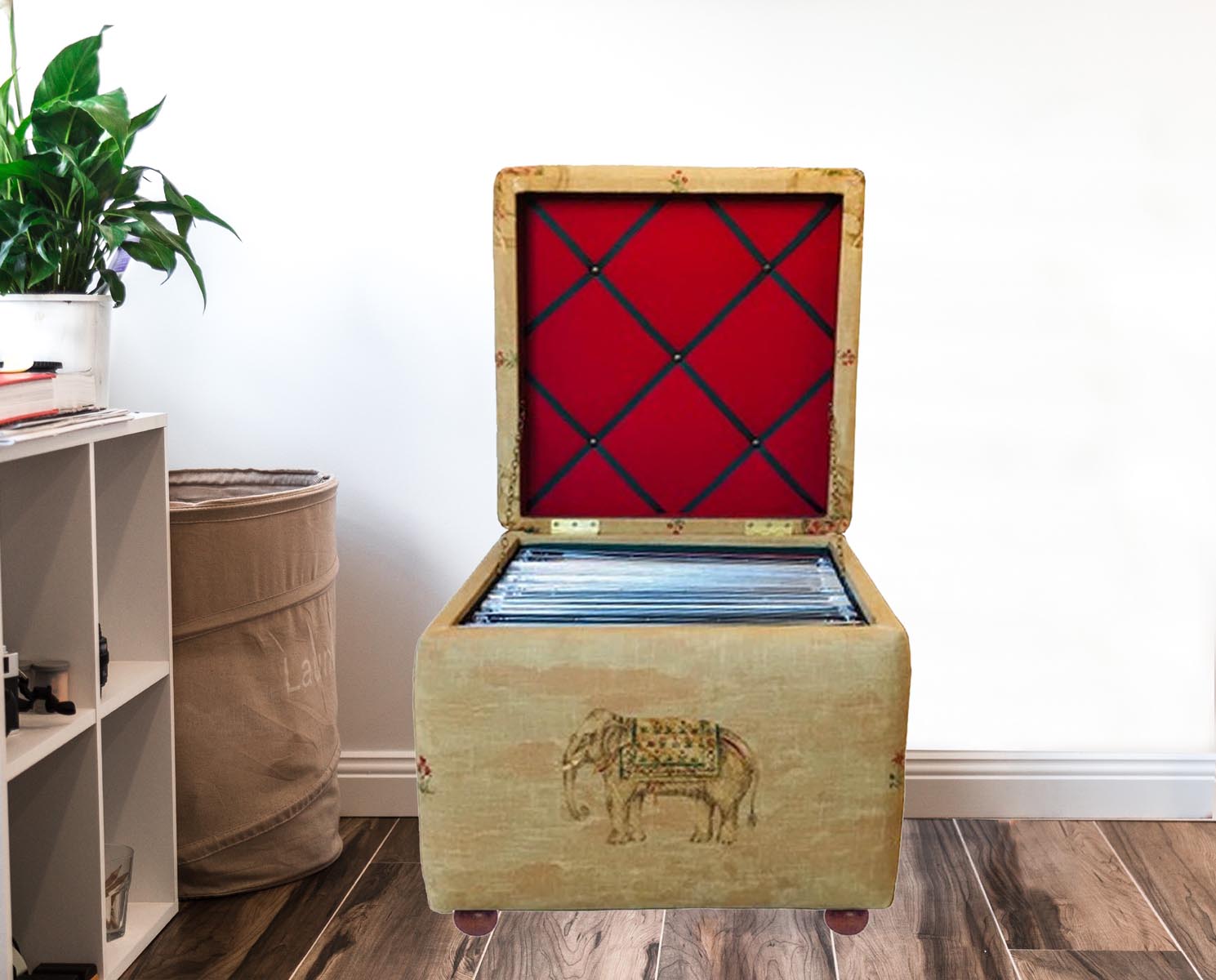 Filing Chest/Ottoman – Andrew Martin JEHAN fabric