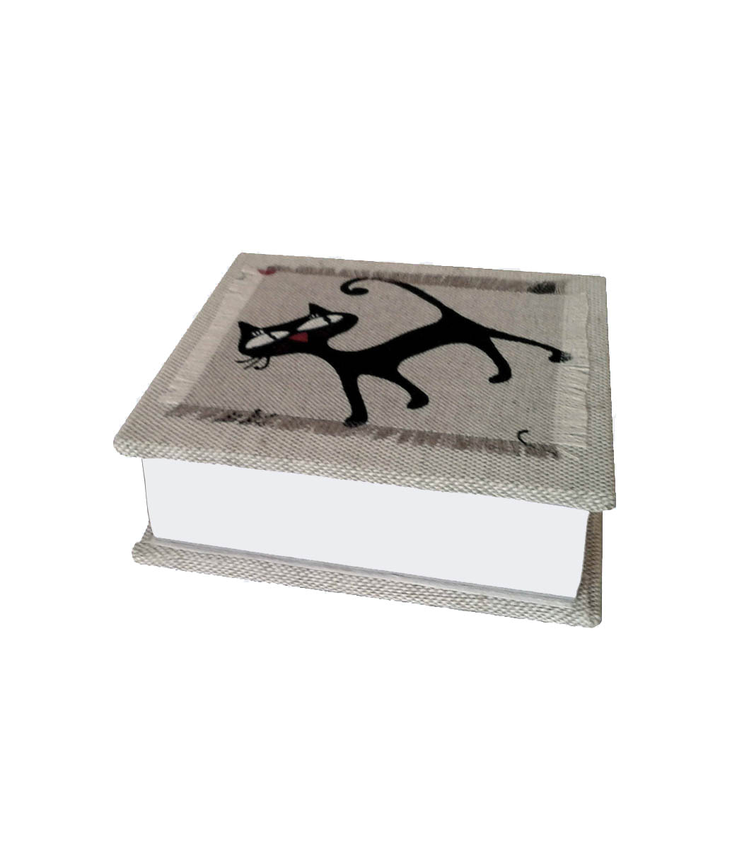Memo Block – Black Cat (linen)