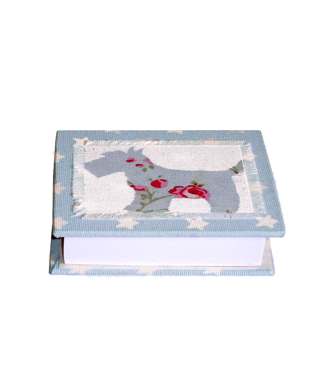 Memo Block – Scottie Dog (blue)