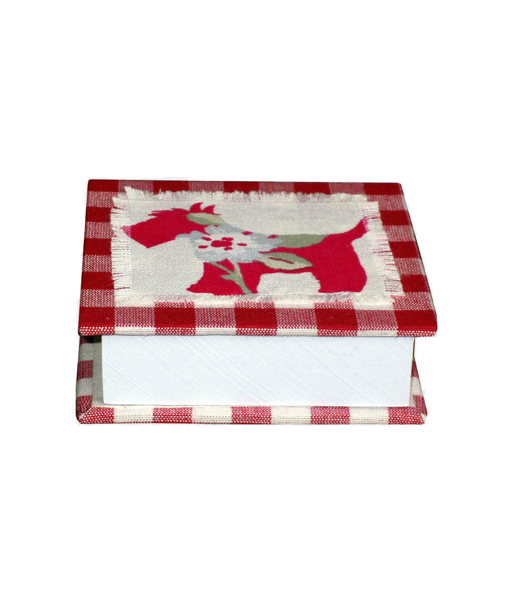 Memo Block – Scottie Dog (red)
