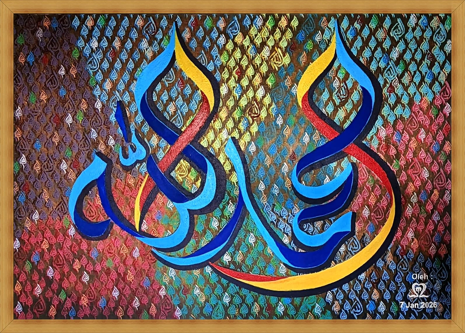 Kaligrafi Ornamental Motif Tetes