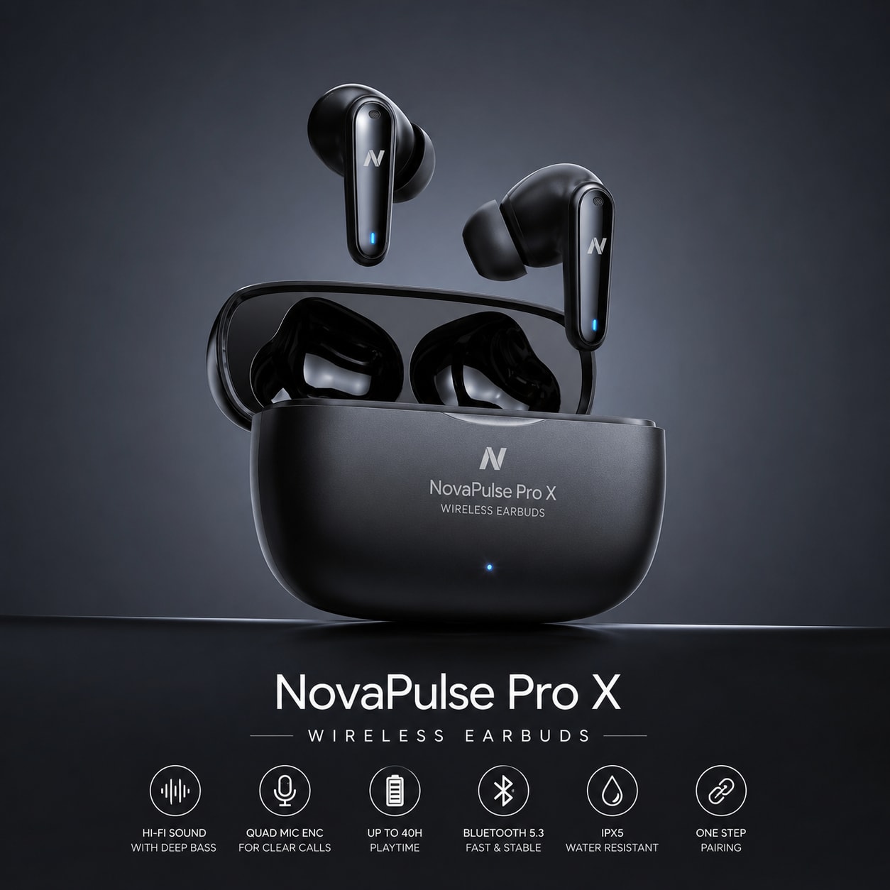 NovaPulse Pro X Wireless Earbuds