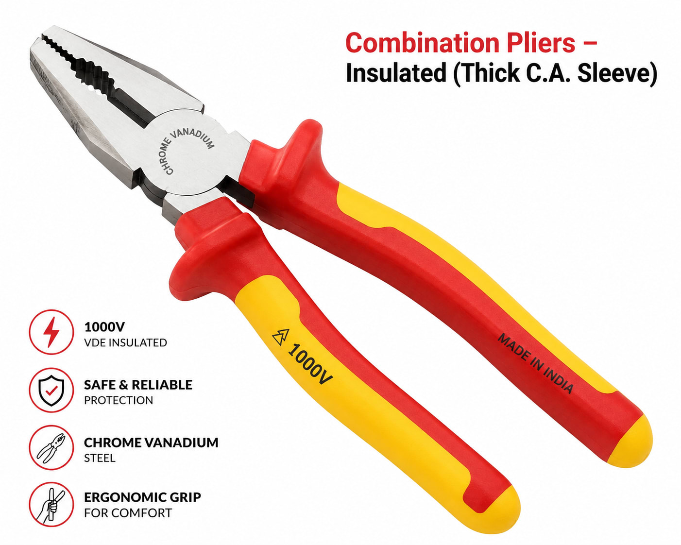 Combination Pliers â Insulated (Thick C.A. Sleeve)