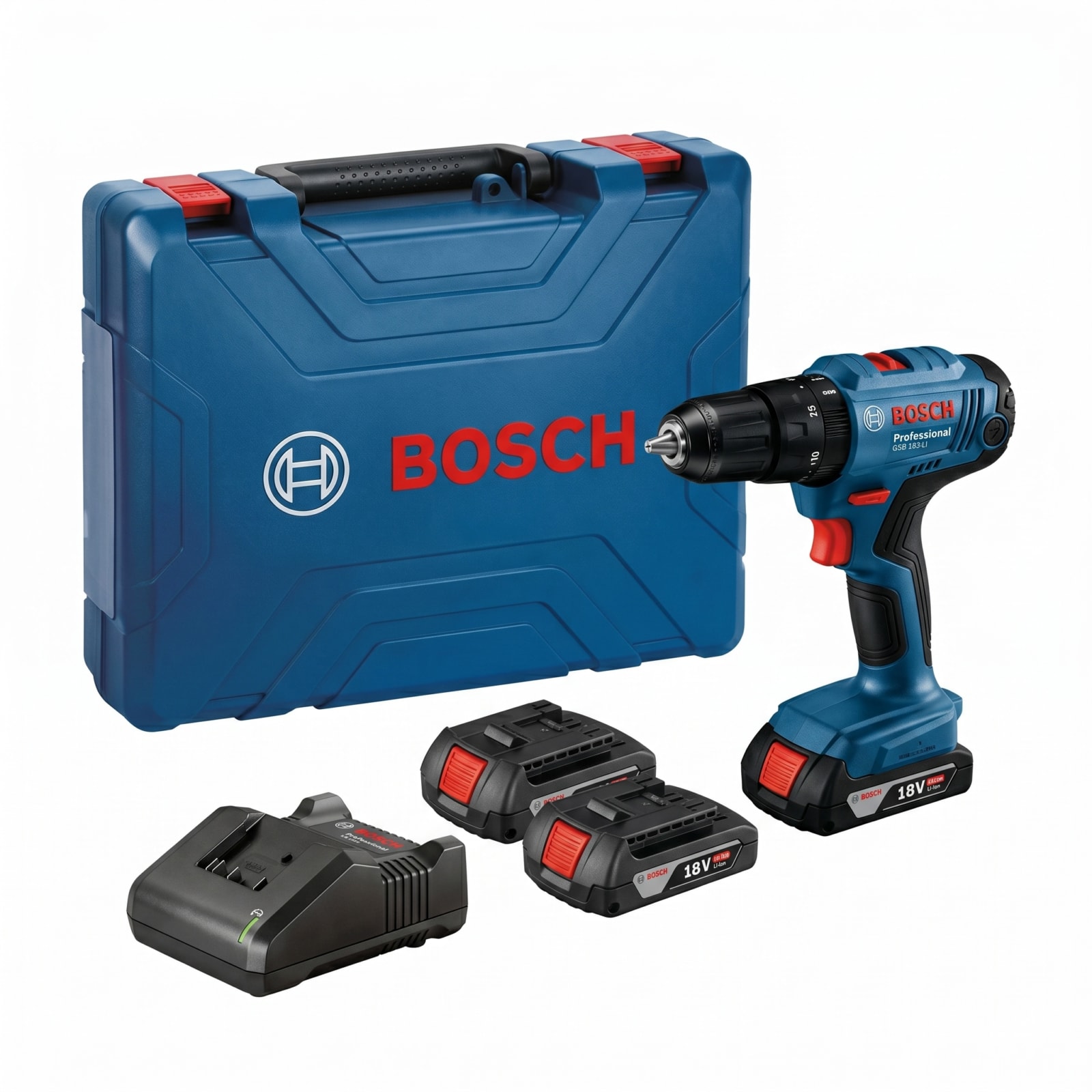 BOSCH GSB 183-LI Professional Impact Drill Driver Kit (2 Battery)