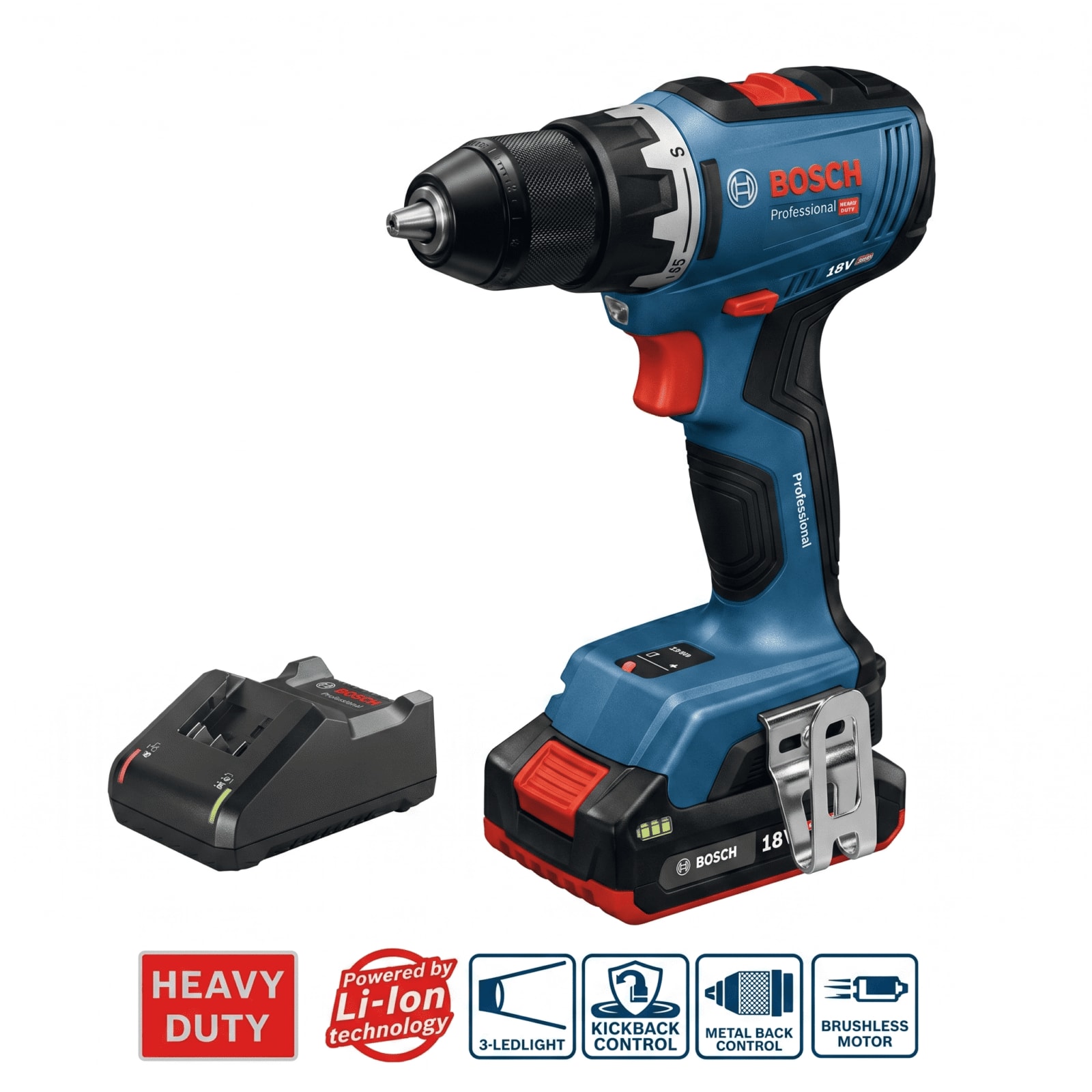 BOSCH GSR 18V-65 Professional Drill Driver Kit