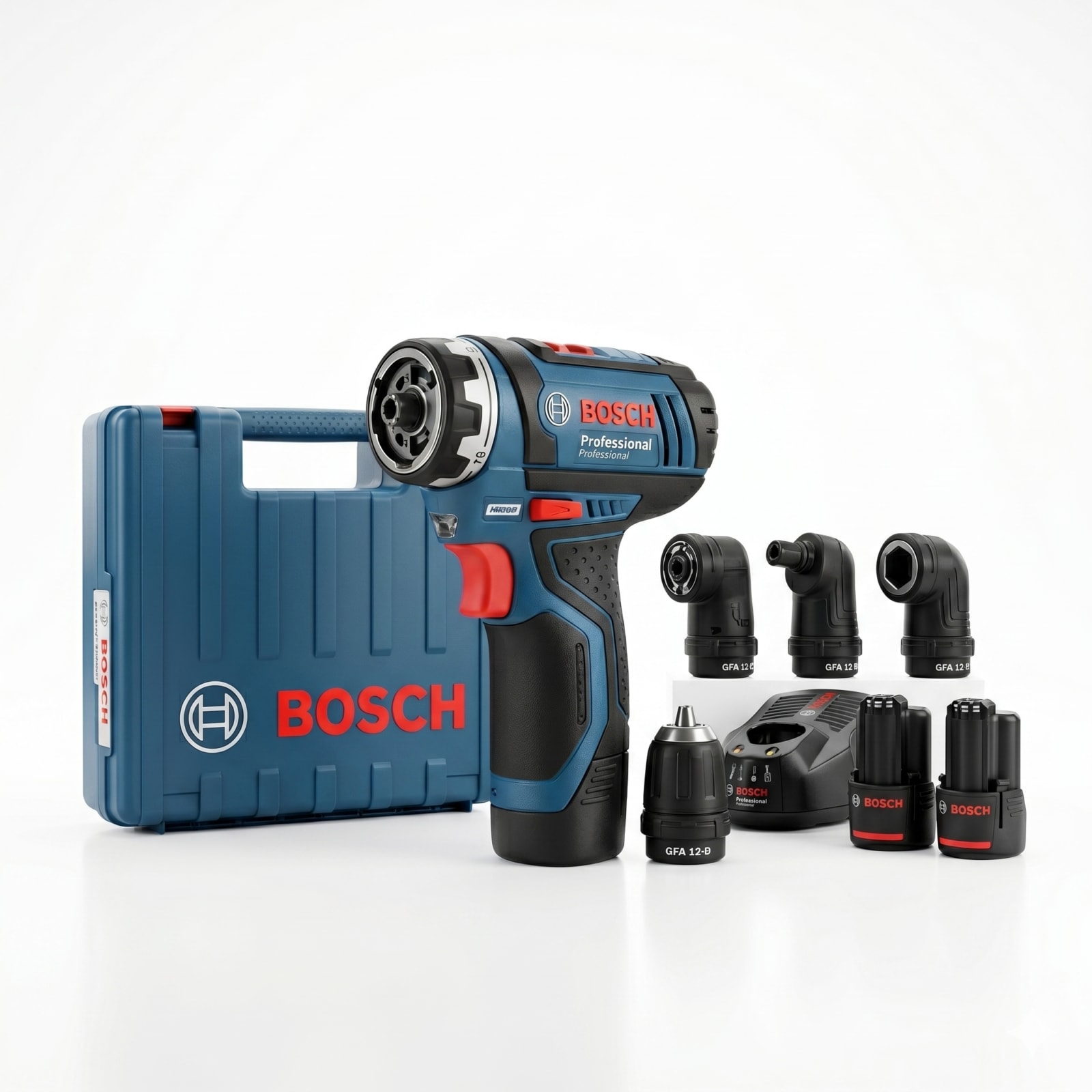 BOSCH GSR 12V-15 FC Professional Drill Driver Kit – 12V FlexiClick System