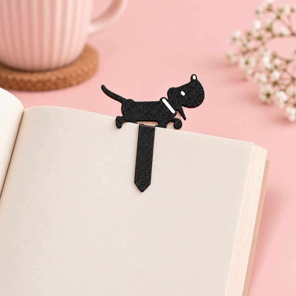 Separador gato negro en ambiente