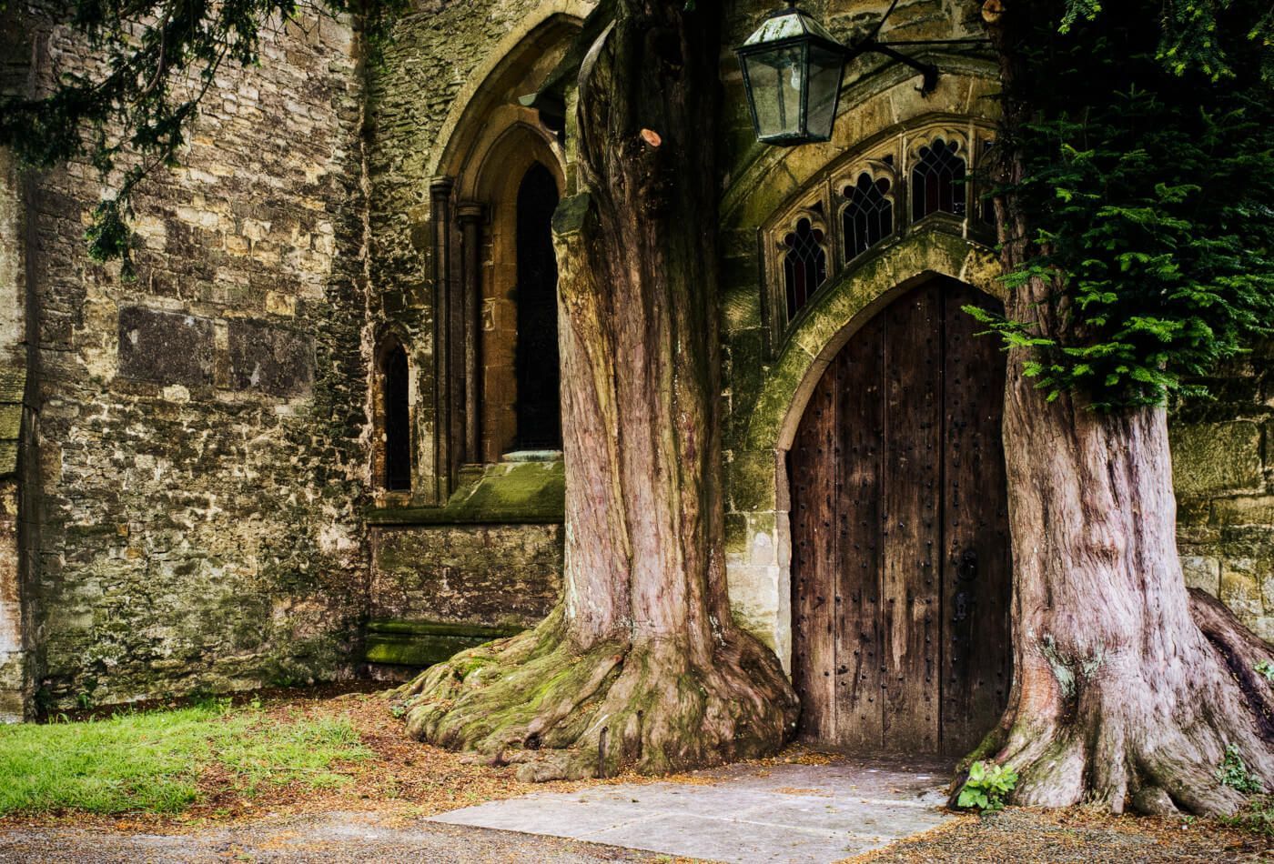 Beautiful Castle Combe village in the UK with historic cottages