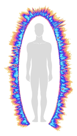 Bio-Well scan showing an expanded energy field at 38 Joules after the sauna session
