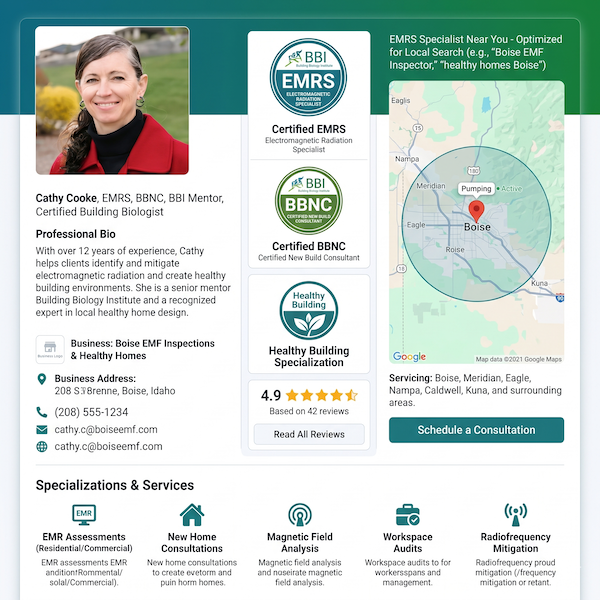 Professional public profile page for an EMRS specialist