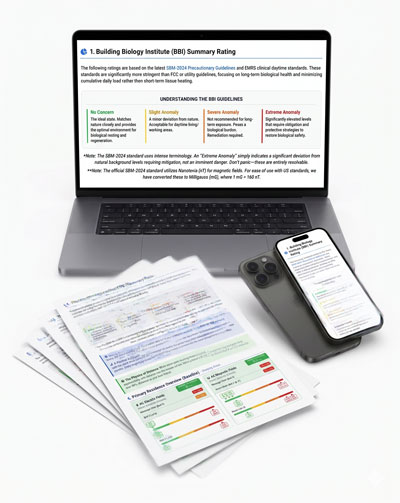 Reports on desktop, mobile, and print