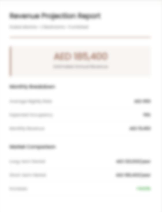 Revenue projection report preview