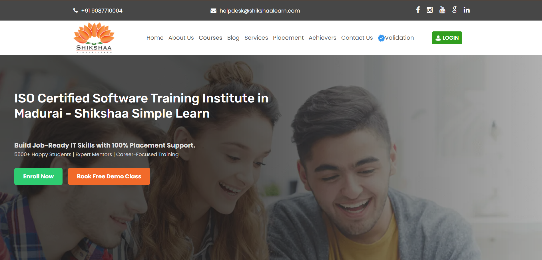 Shikshaa Learn website