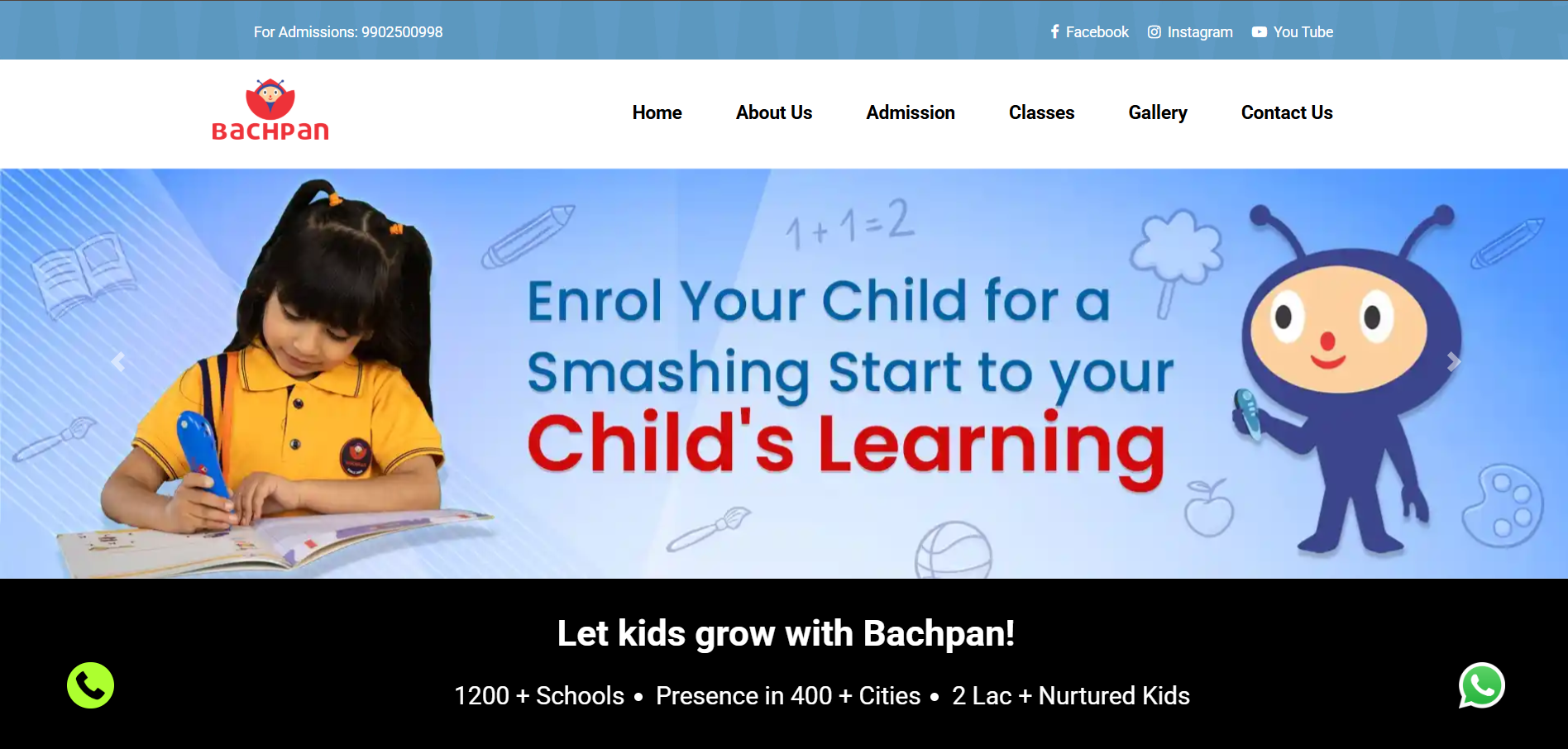 Bachpan Global Channasandra website