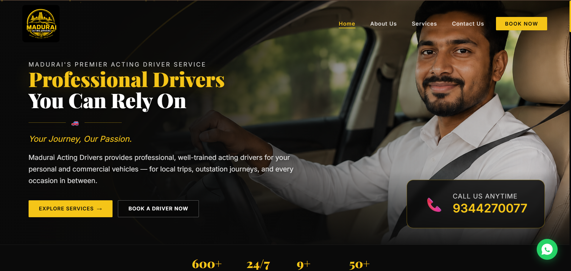 Madurai Acting Drivers website