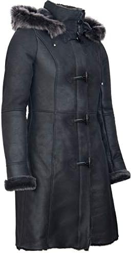 Vue 3 de Manteau Capuche Noir