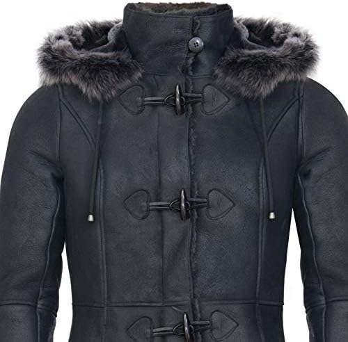 Vue 4 de Manteau Capuche Noir