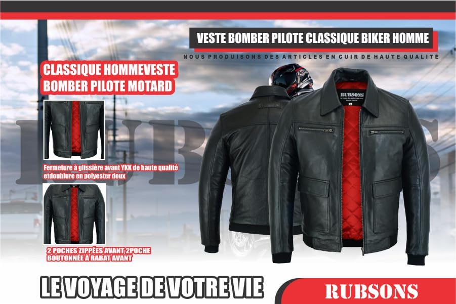Vue 6 de Veste Pilote Bomber Classique