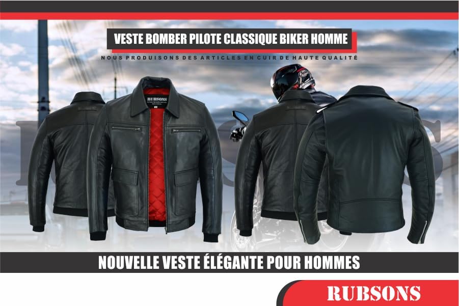 Vue 7 de Veste Pilote Bomber Classique