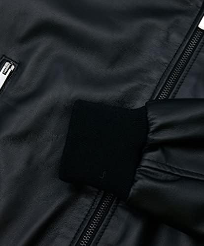 Vue 7 de Bomber Veste Cuir Noir