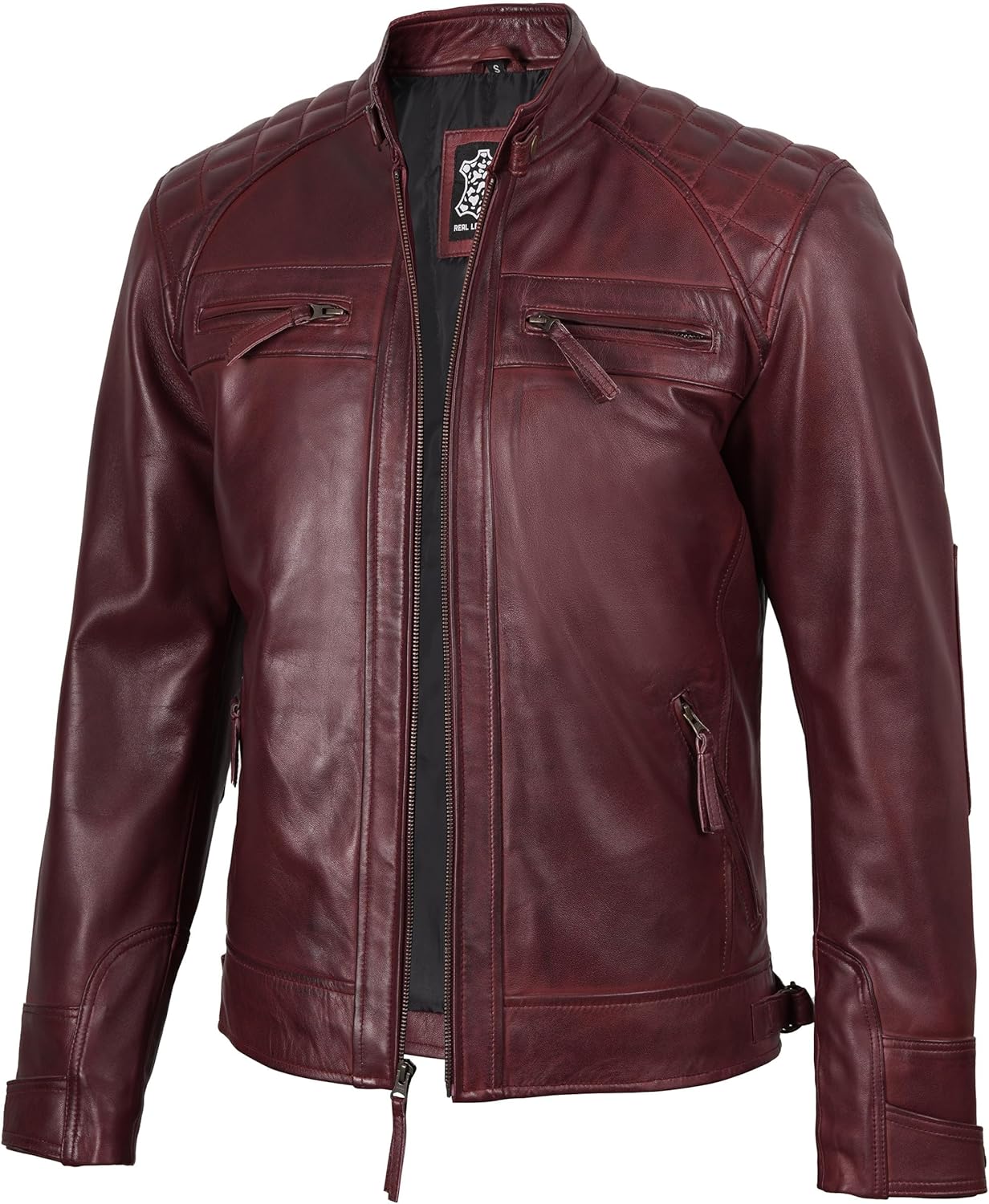Real Leather Bomber Jacket