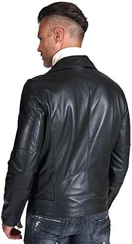 Vue 5 de Veste Cuir Homme Noir