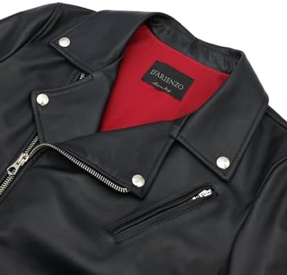 Vue 6 de Veste Cuir Homme Noir