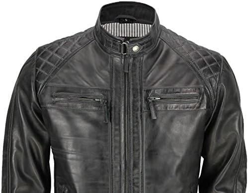 Vue 3 de Cuir Veritable Homme Lave