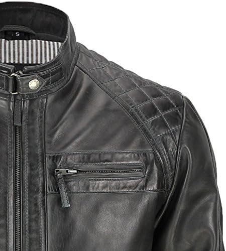 Vue 4 de Cuir Veritable Homme Lave