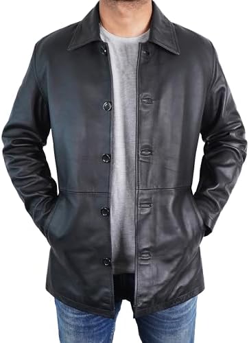 Vue 3 de Trench Milong En Cuir