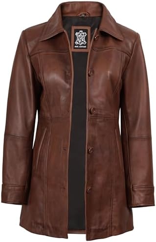 Vue 2 de Real Lambskin Leather Biker