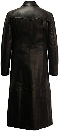 Vue 2 de Long Trenchcoat En Cuir