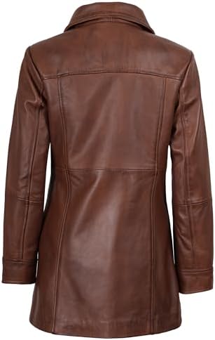 Vue 4 de Real Lambskin Leather Biker