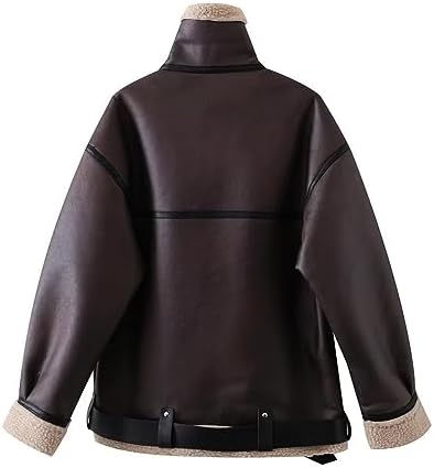 Vue 5 de Veste Courte En Cuir