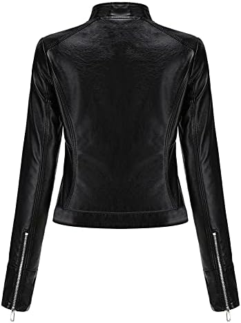 Vue 2 de Veste Femme Cuir Court