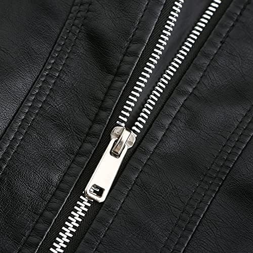 Vue 4 de Veste Femme Cuir Court