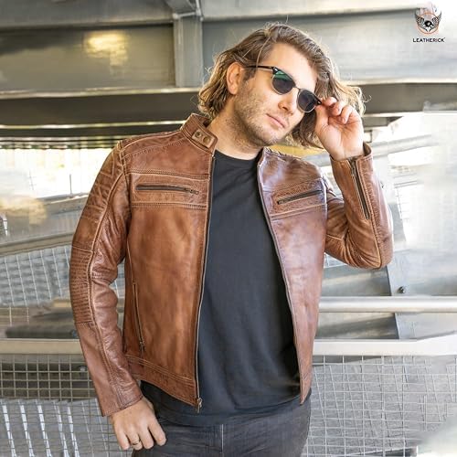 Vue 2 de Leatherick Veste De Motard