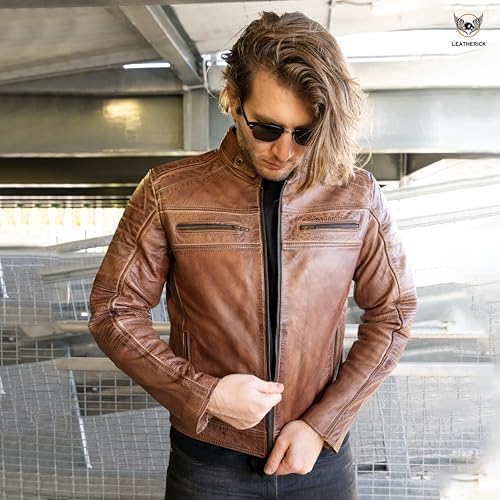 Vue 6 de Leatherick Veste De Motard