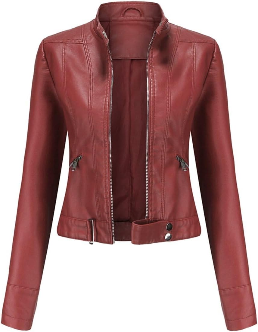 Yynuda Veste Femme Cuir