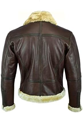 Vue 2 de Hommes Marron Aviateur Veritable