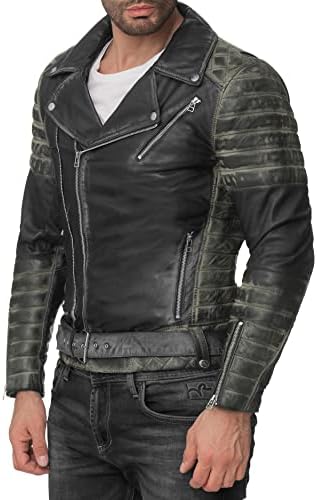 Vue 5 de Homme Veste De Motard