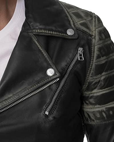 Vue 6 de Homme Veste De Motard