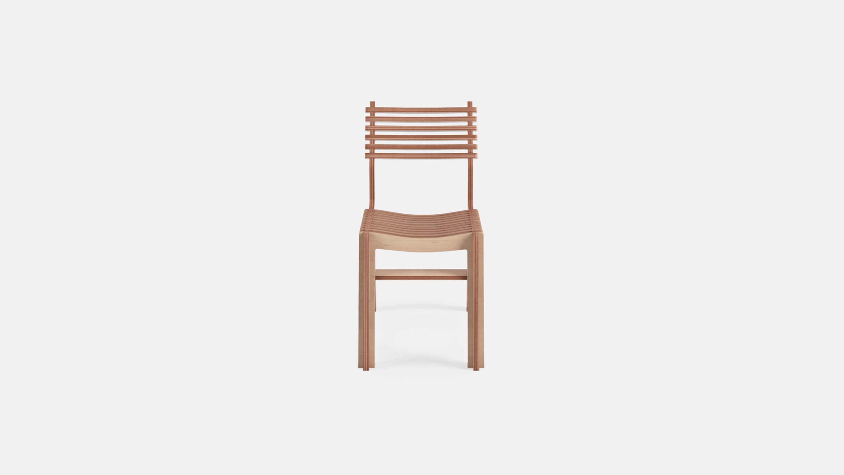 Front view of Valoví Chair, All Plywood