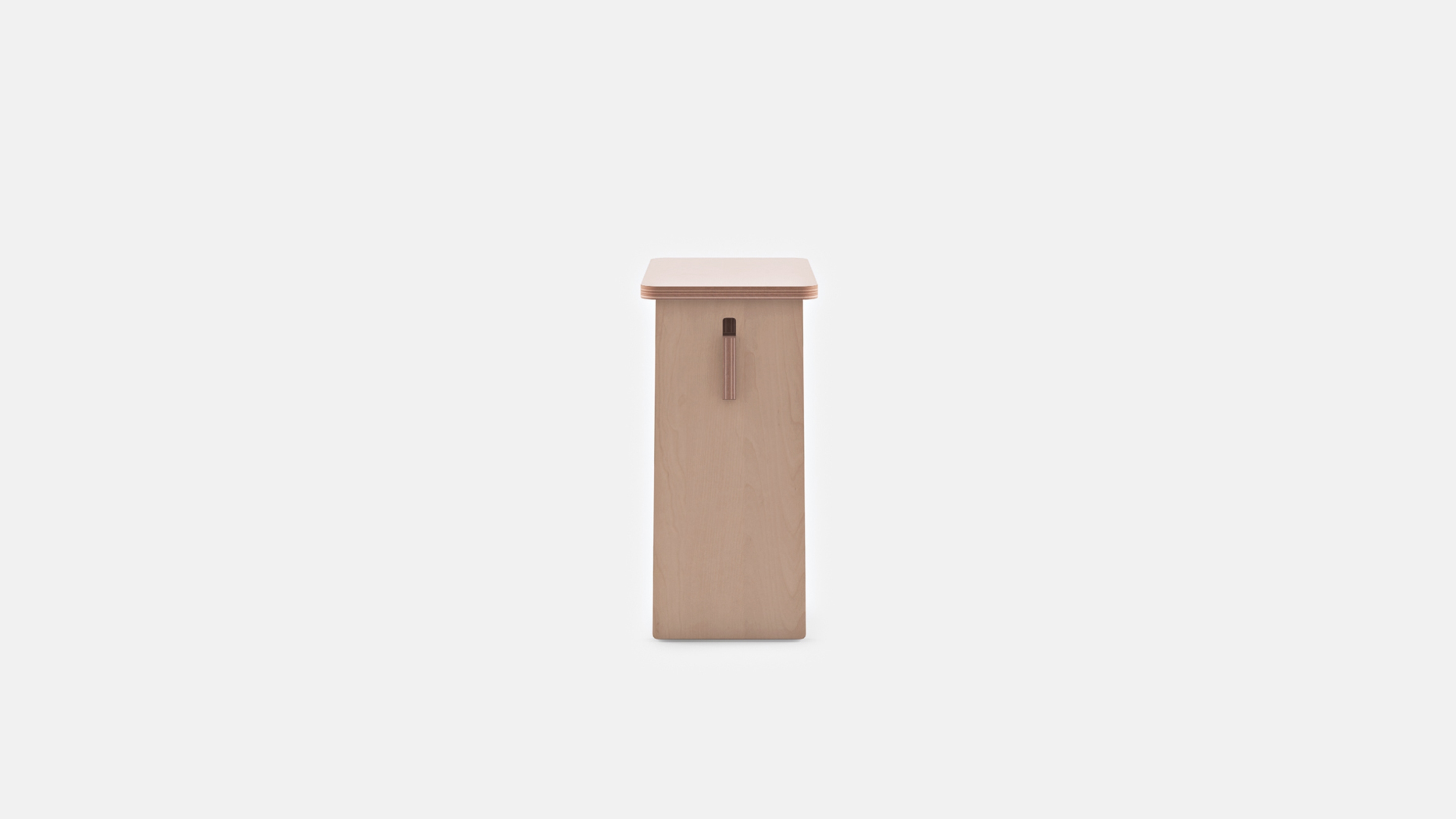 Side view of Johann Stool, All Plywood
