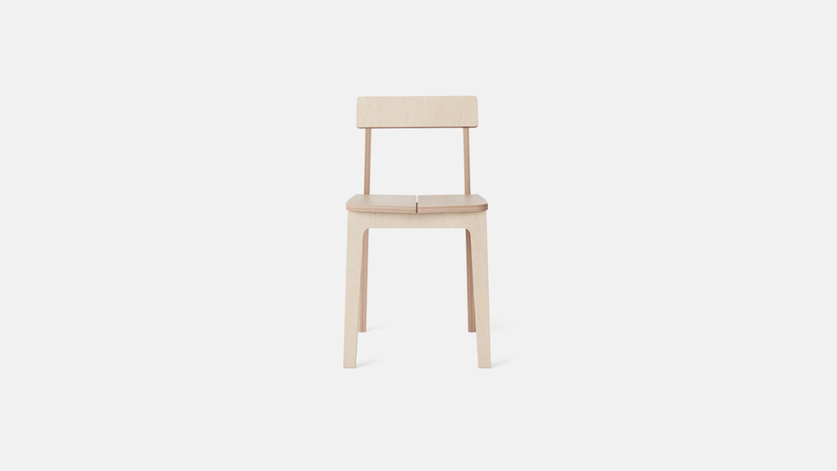 Front view of Roxanne Chair, Plywood