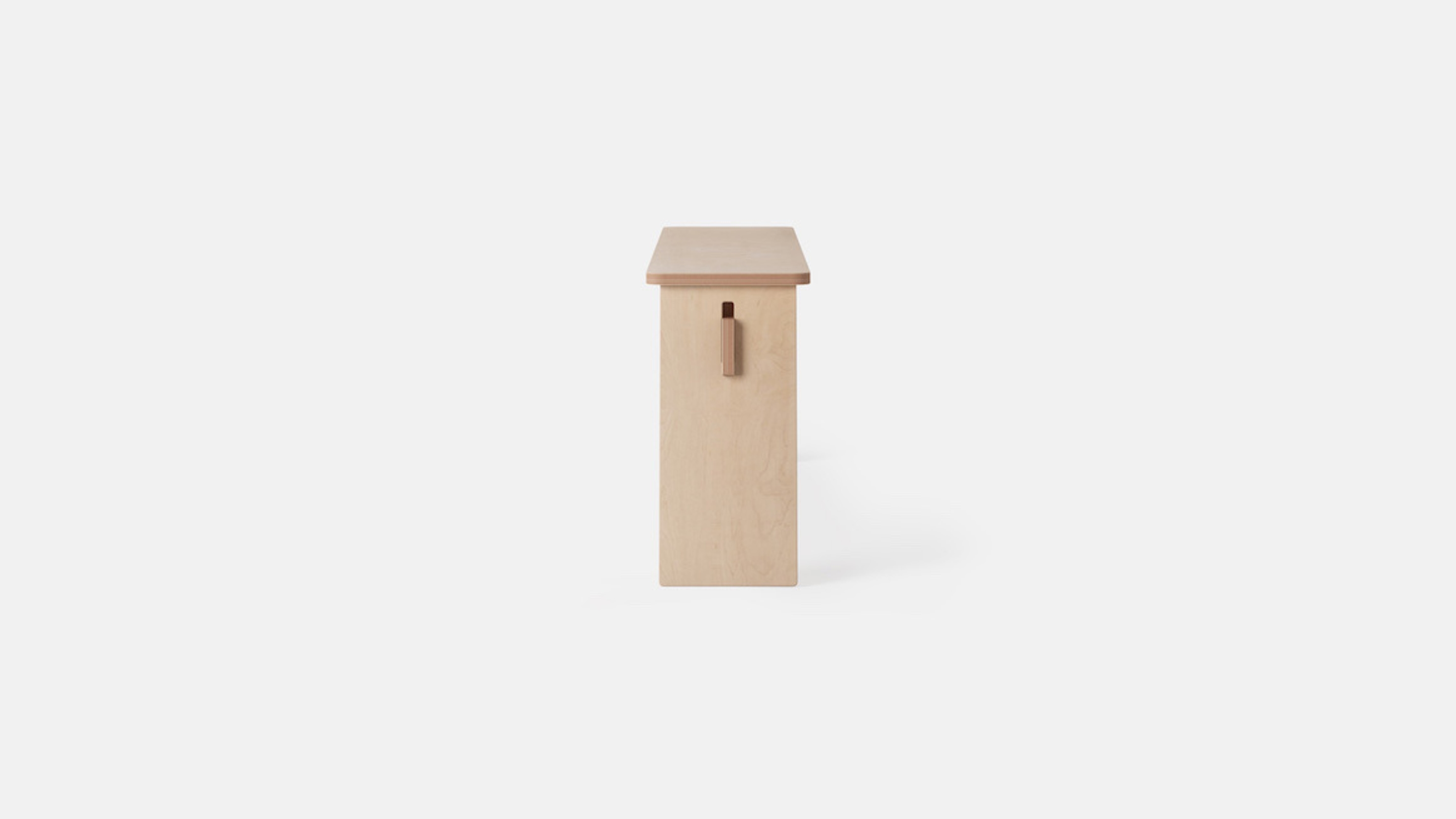 Side view of Johann Bench, All Plywood